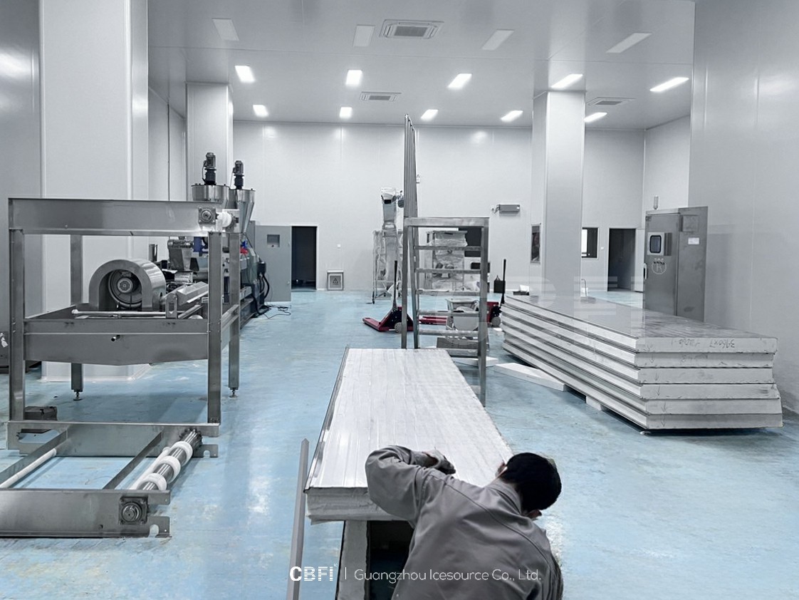 Instalación y puesta en marcha de una línea de producción de congelación rápida fluidizada de 1000 kg en Guangxi